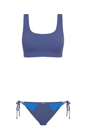 Positano Triangle Bottom / Storm & Azure Blue