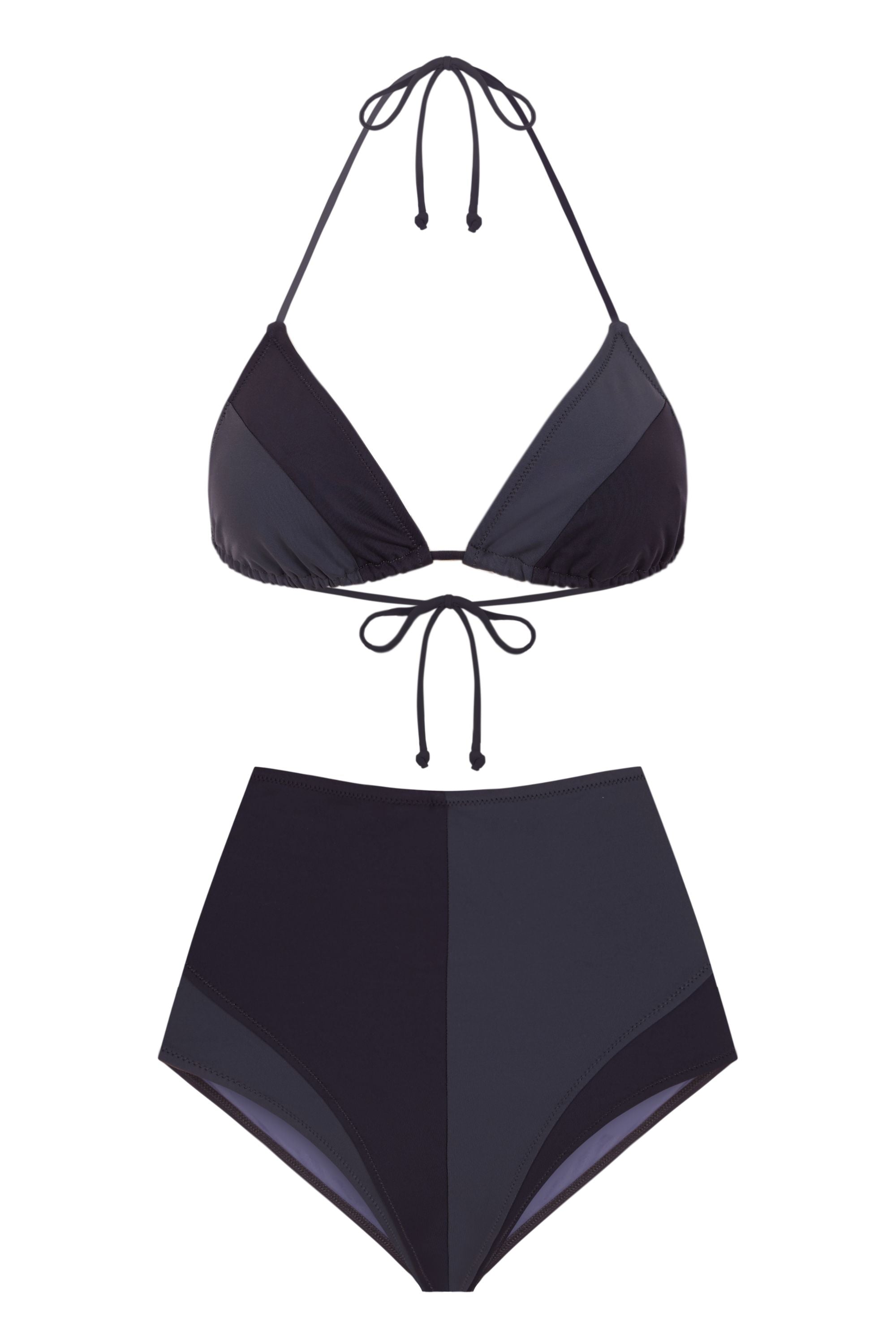 Eclipse Triangle Top/ Petra Grey & Midnight Black