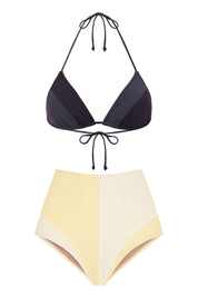 Eclipse Triangle Top/ Petra Grey & Midnight Black