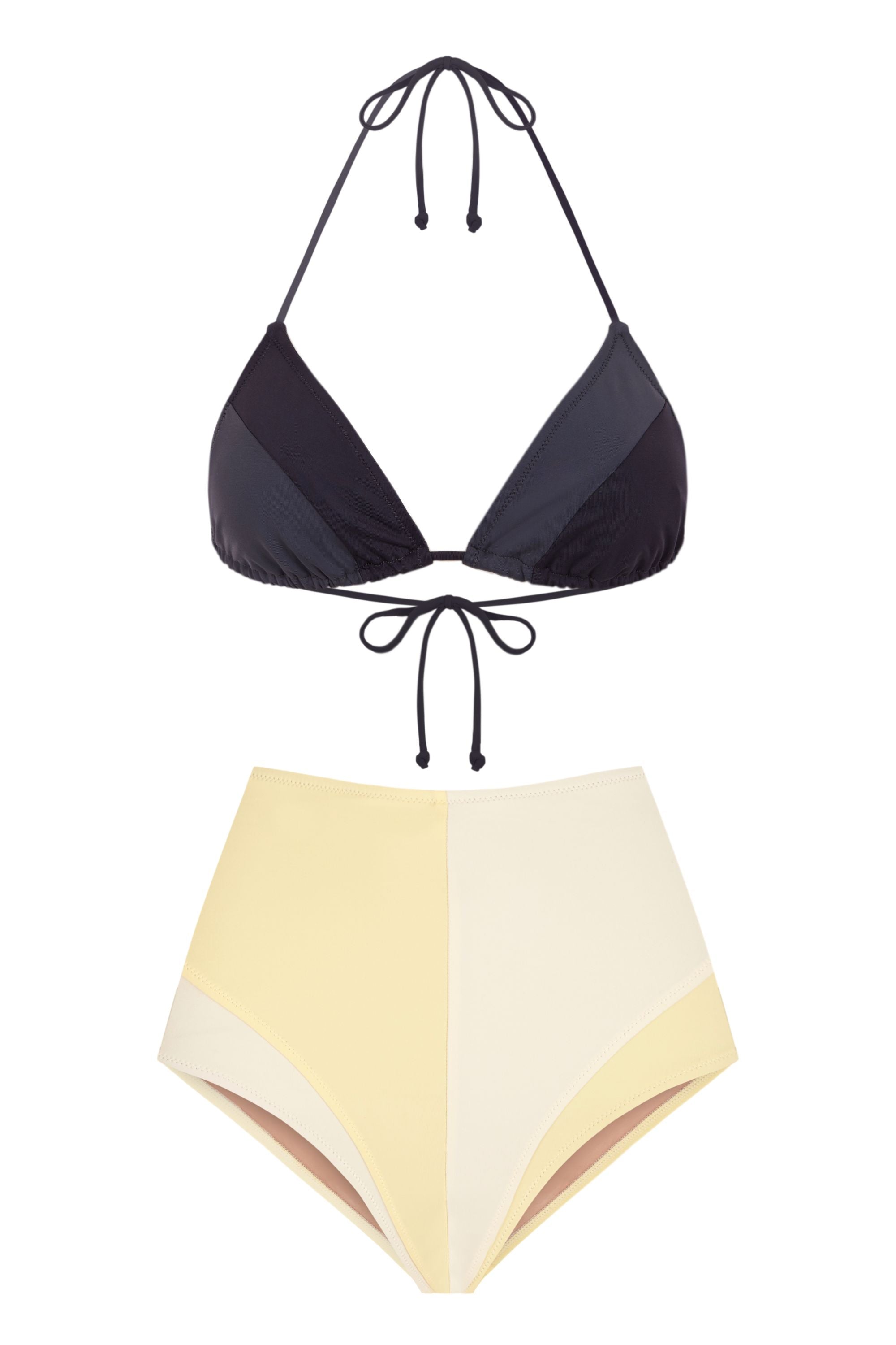 Eclipse Triangle Top/ Petra Grey & Midnight Black
