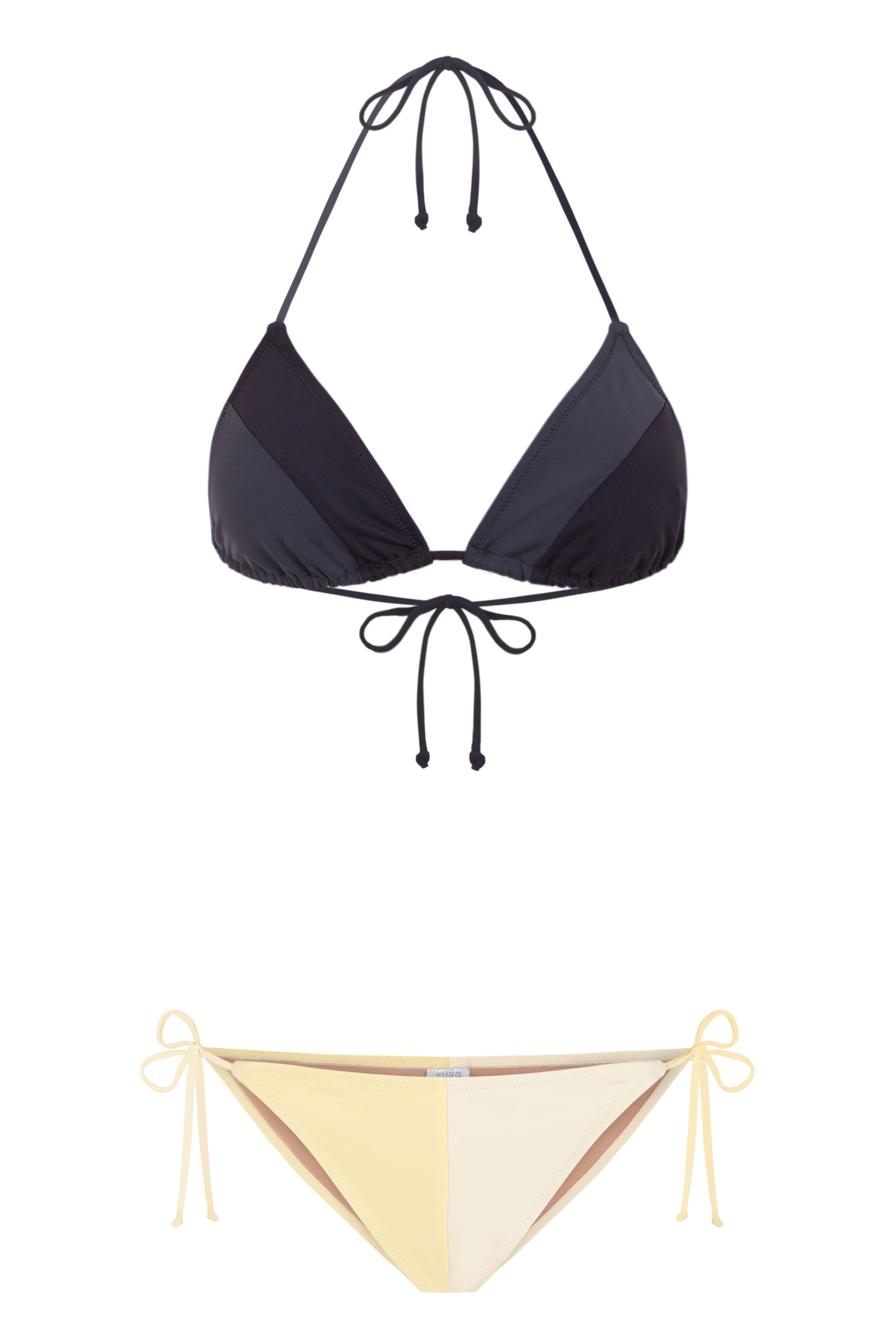 Eclipse Triangle Top/ Petra Grey & Midnight Black