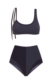 Alga Top / Petra Grey & Midnight Black