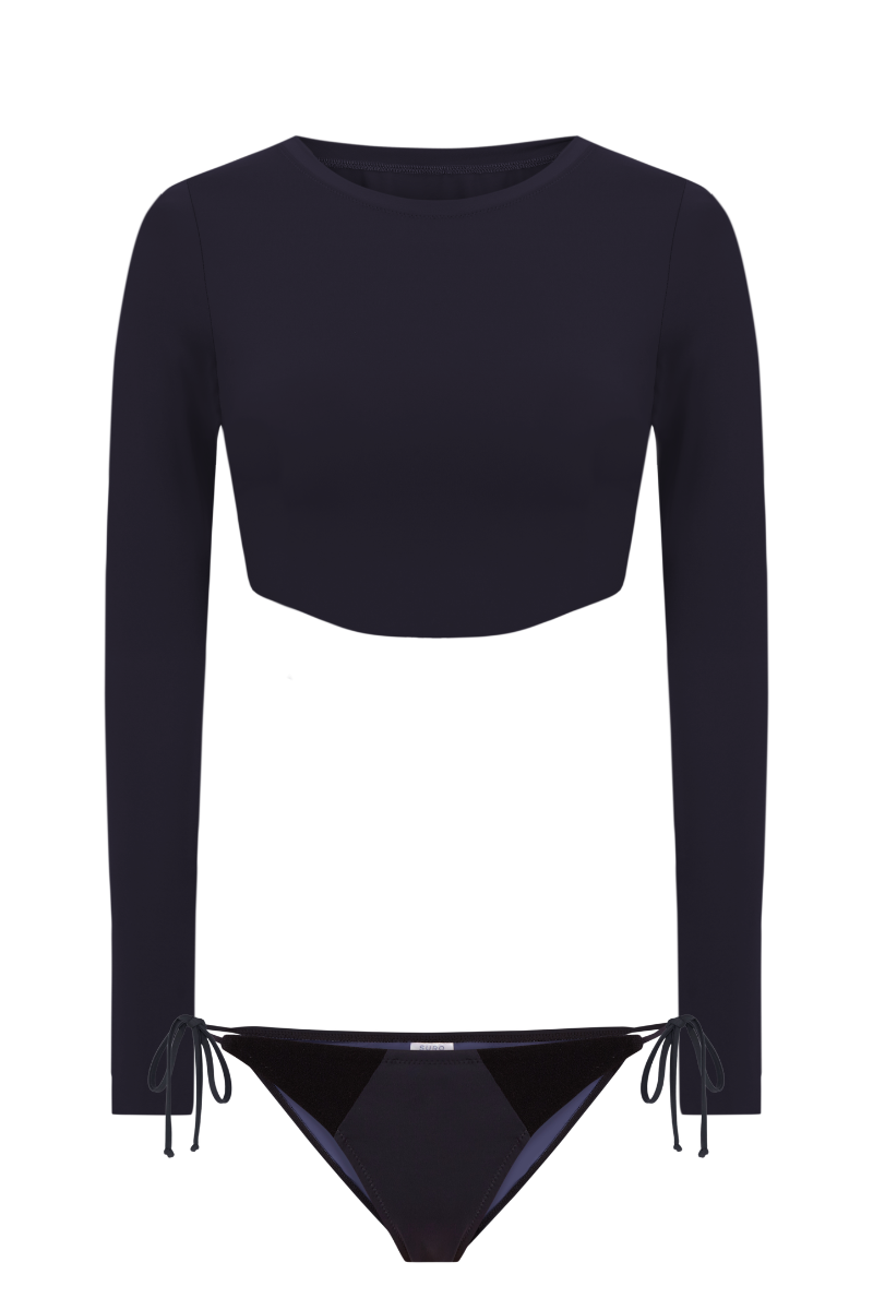 Caviar Triangle Bottom / Midnight Black