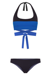 Top Bikini PUZZLE MAREA, transformable, Azul Biosfera | SURO