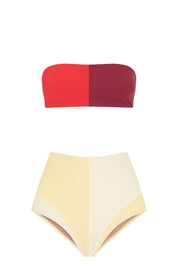 Domino Top / Coral & Rosewood