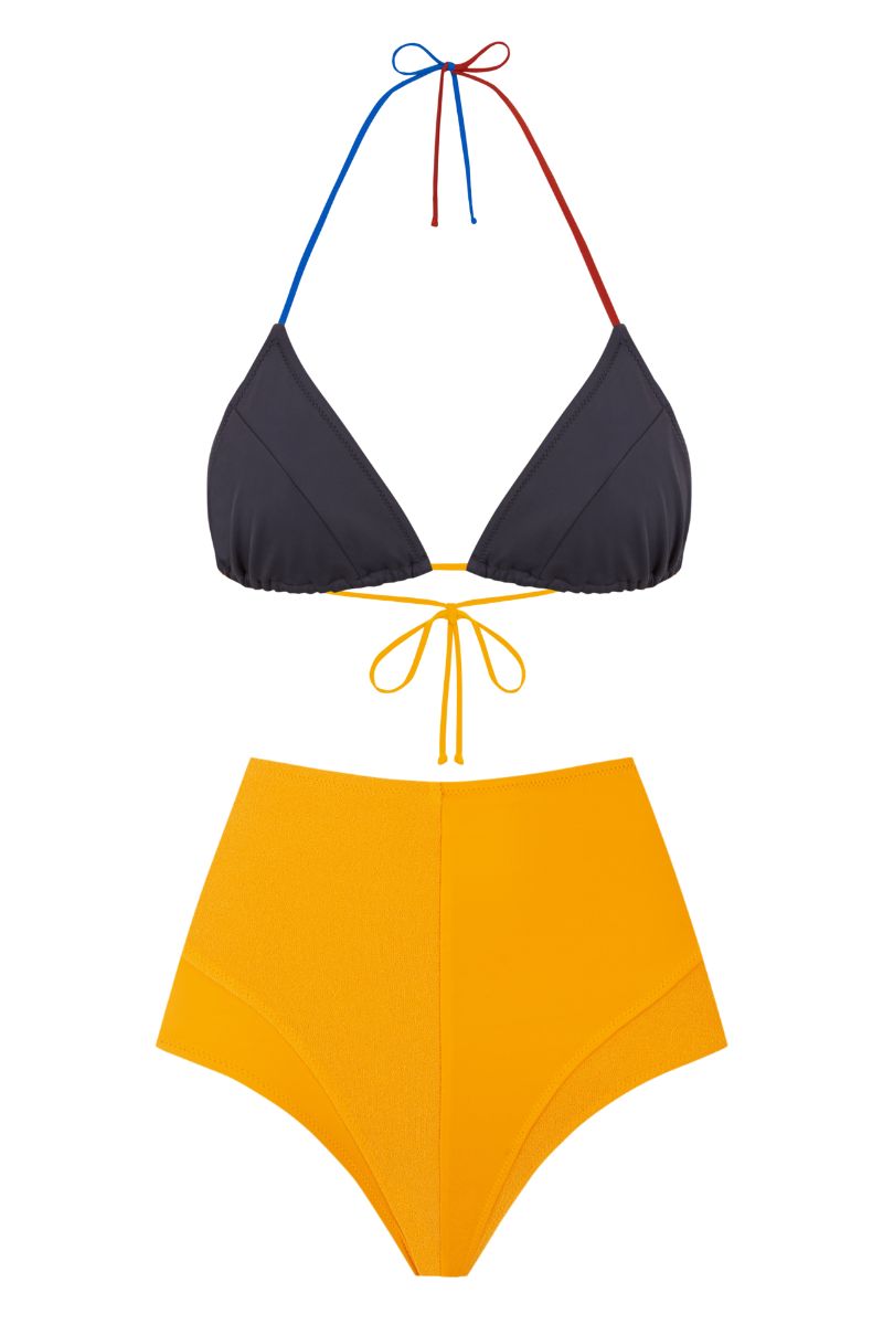 Triangle Bikini Top DIPOLE REGATTA, Petra Grey Multicolor | SURO