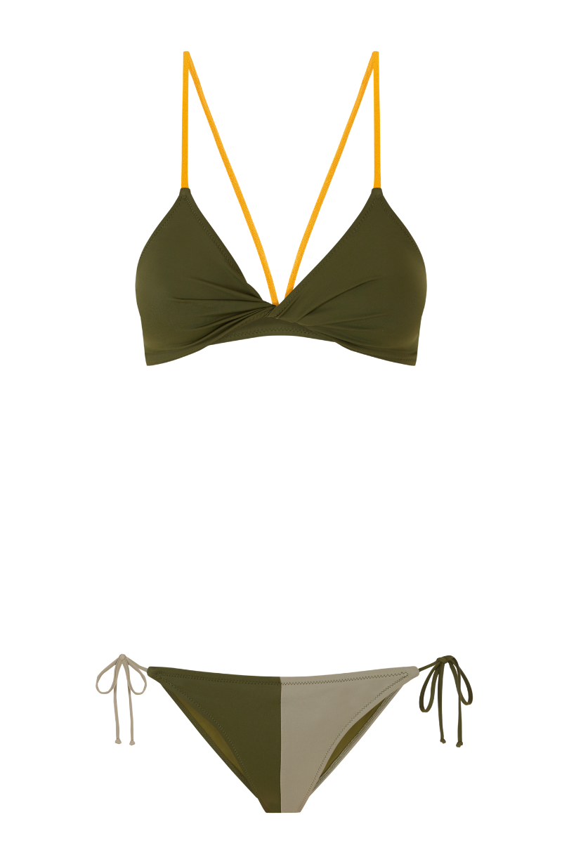 Twister Top / Olive & Yellow