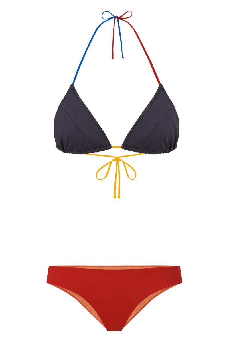 Triangle Bikini Top DIPOLE REGATTA, Petra Grey Multicolor | SURO