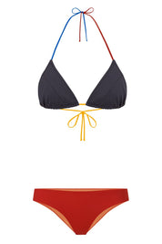 Triangle Bikini Top DIPOLE REGATTA, Petra Grey Multicolor | SURO