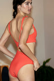 Delta Swimsuit / Coral & Starfish Orange
