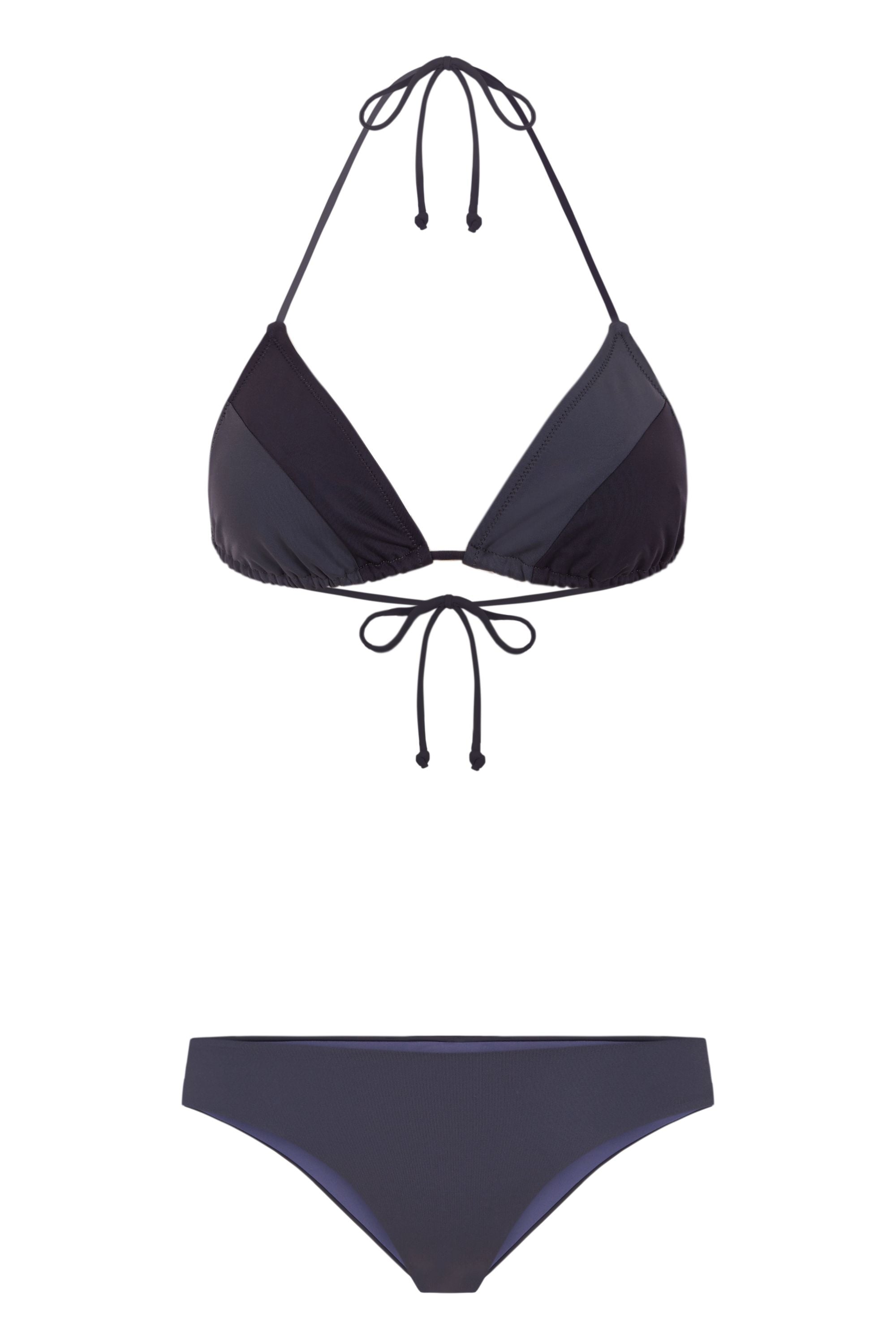 Eclipse Triangle Top/ Petra Grey & Midnight Black