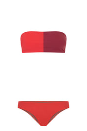 Domino Top / Coral & Rosewood