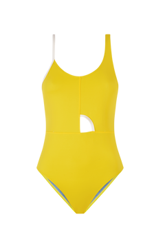 Bañador CRESCENT, clásico con abertura, Amarillo Limón | SURO