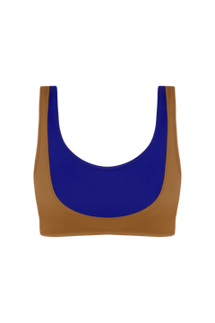 Sport Bikini Top MOON, Golden Kiwi & Deep Blue | SURO