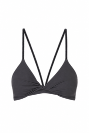 Top Bikini TWISTER, sin forro, Verde Oliva y Amarillo Coral | SURO