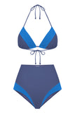 Positano Triangle Top / Storm & Azure Blue
