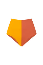 Domino Bikini Culotte / Yellow Coral & Papaya Orange
