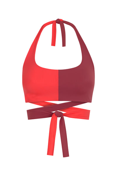 Puzzle Top / Coral & Rosewood